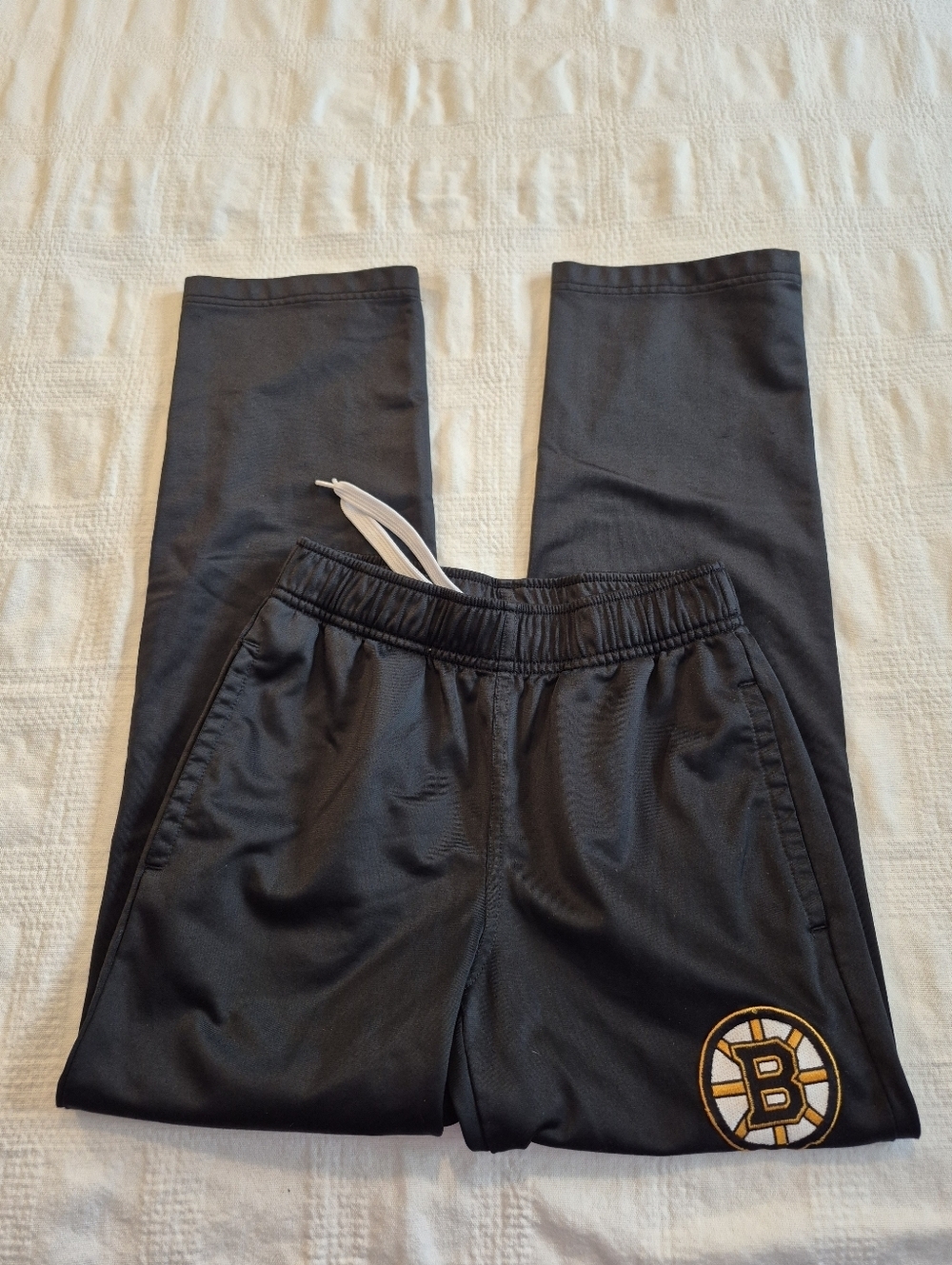 Reebok Boston Bruins boys size 8 jogging pants, have pockets & drawstring VGUC